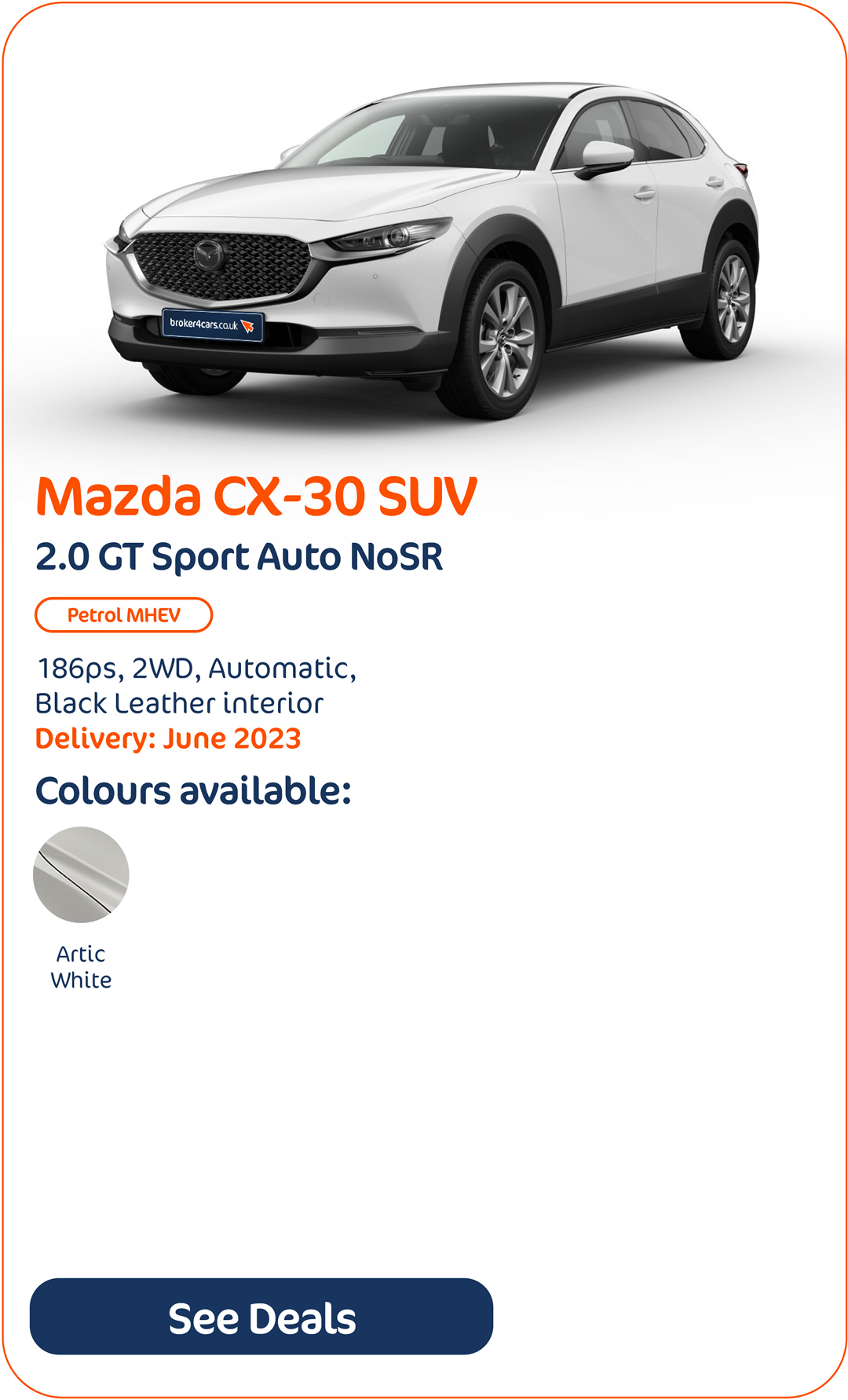 Mazda CX-30 SUV 2.0 GT Sport Auto NoSR - Click to Enquire